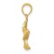 14K Yellow Gold Plumeria Floral Charm Pendant Charm Jewerly 24mm x 15mm